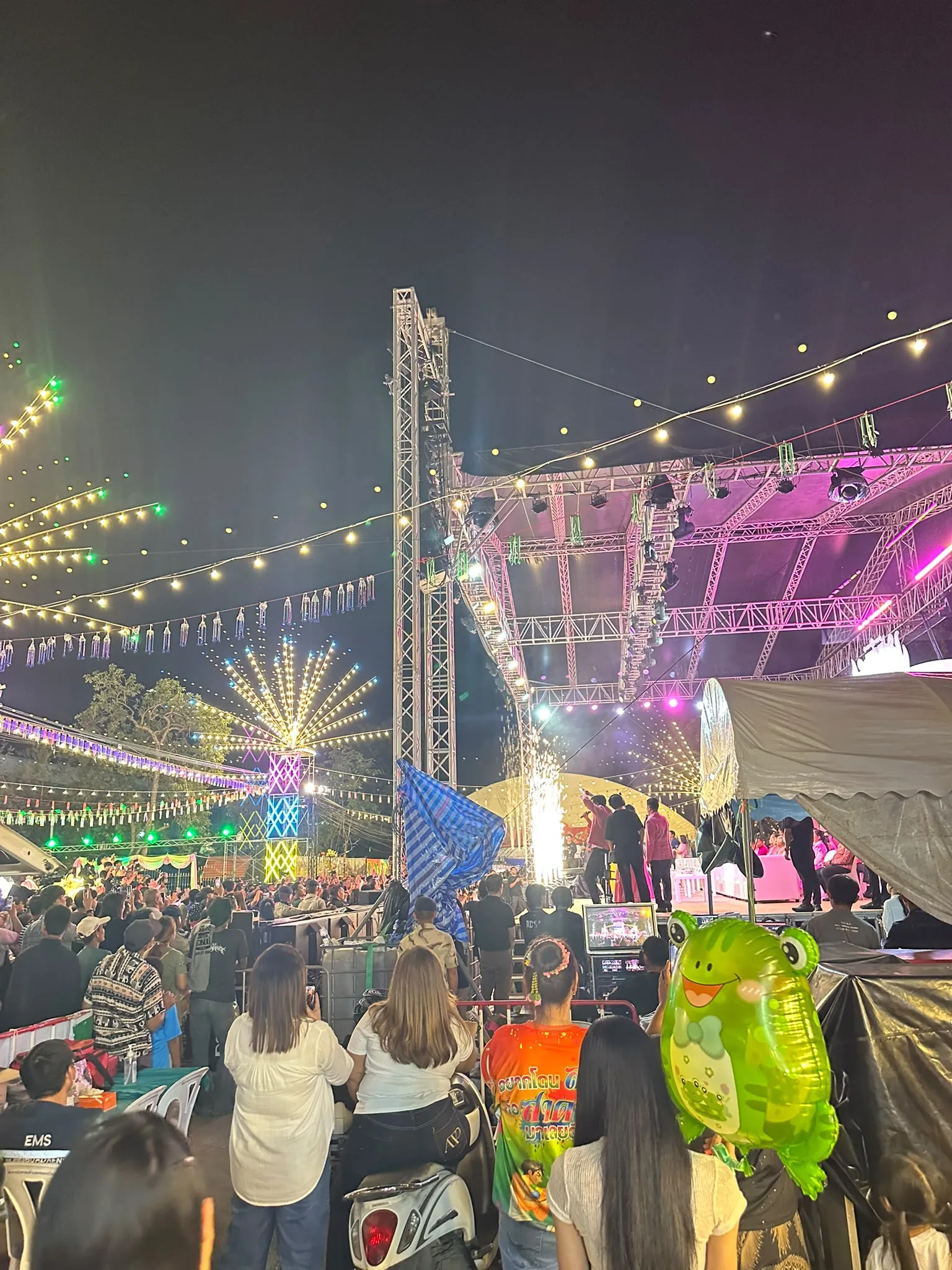 The fairground after dark
