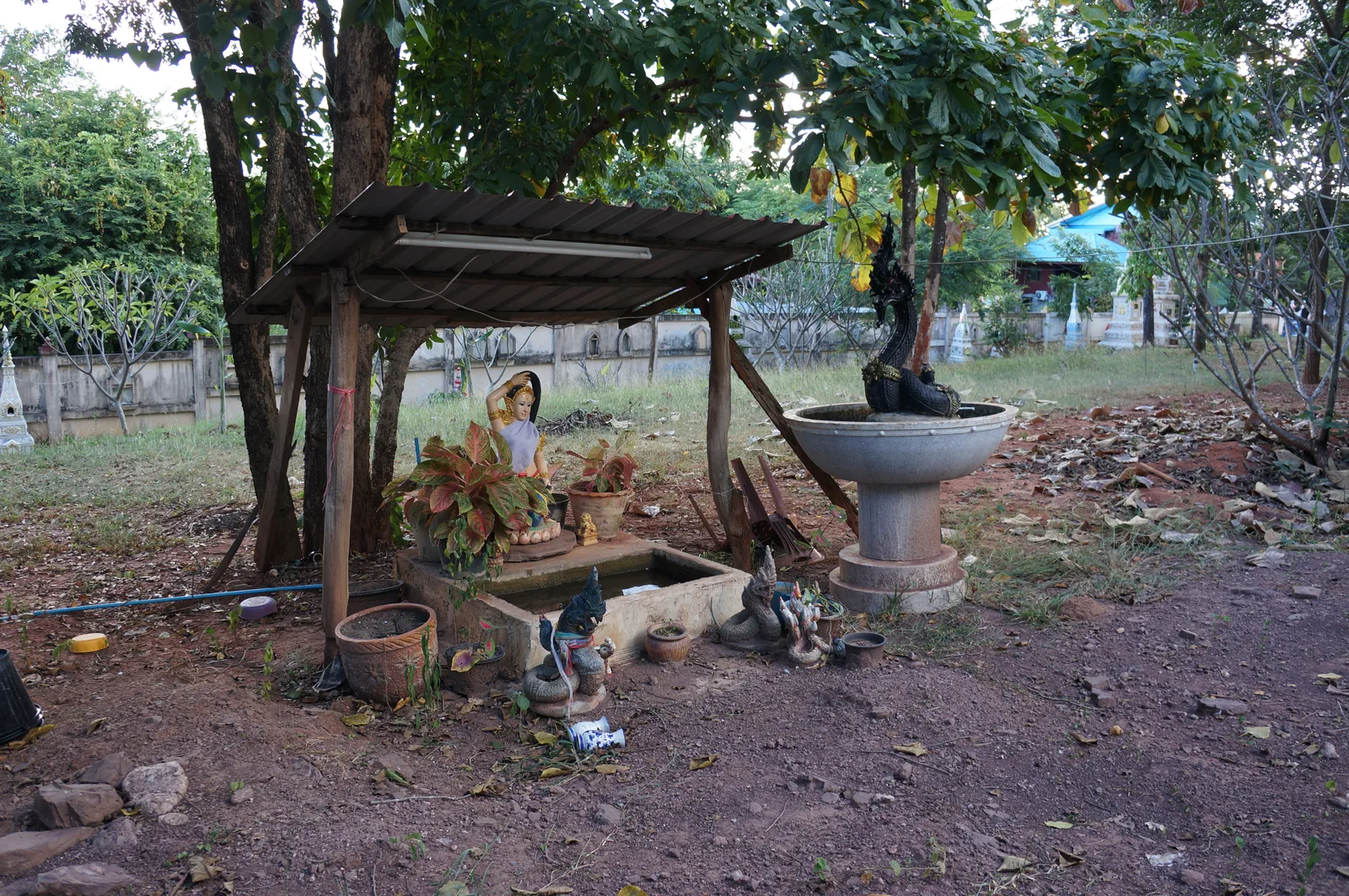Offerings at a shrine
