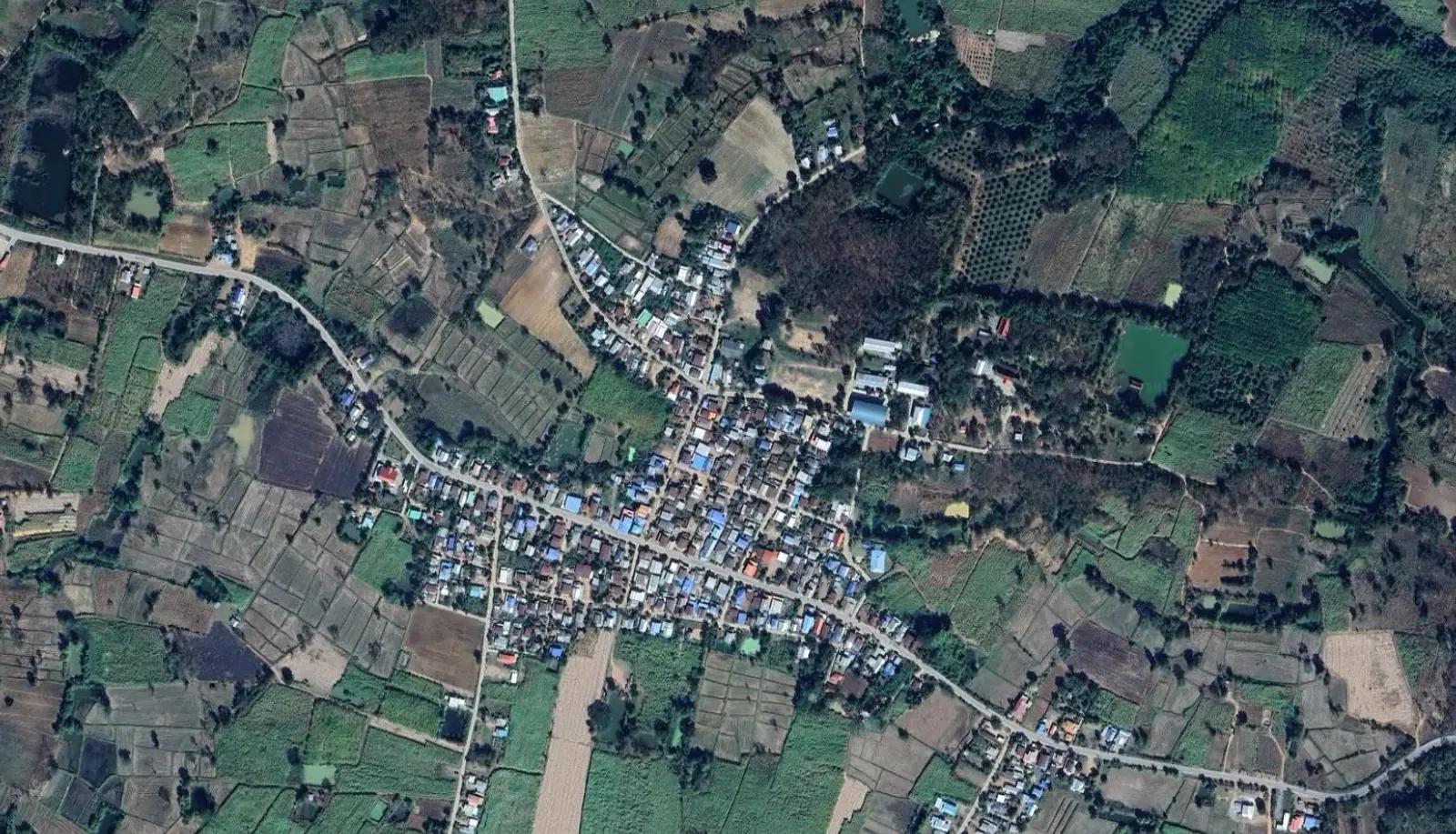 Ban Huai Han and Sai Ngam from above